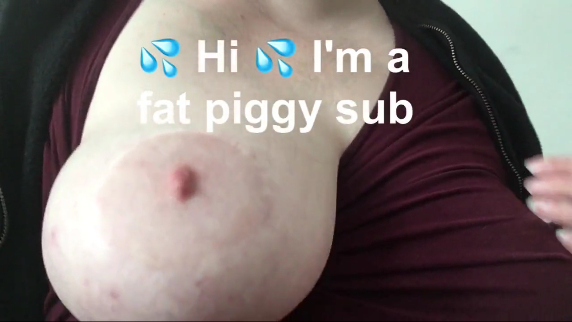 Chubby bbw slut in piggy humiliation - N