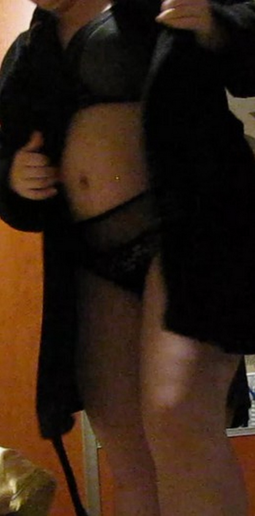 wife ass in sexy black panties - N