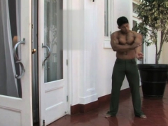 Japanese Bodybuilder Rimjob And Cumshot